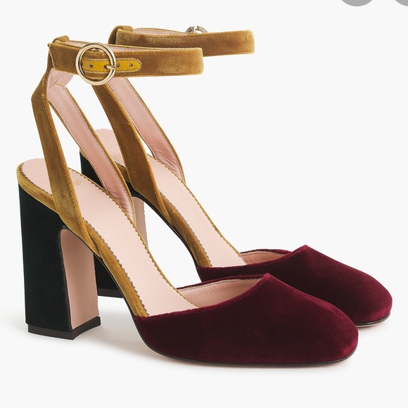 J. Crew Shoes - J. Crew • Harlow ankle strap color block pumps